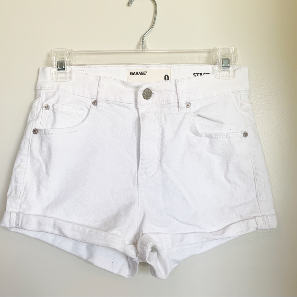 GARAGE | White Jean Shorts | Size 0